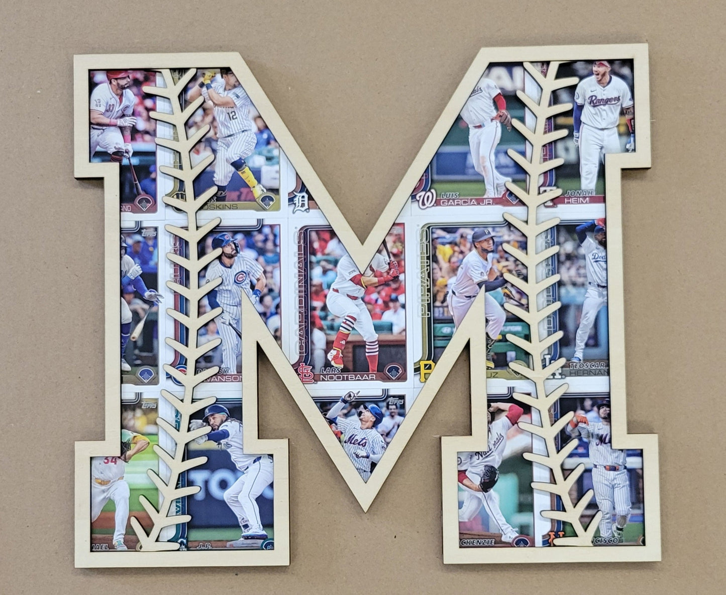 Baseball Card Wall Letter 11 inch