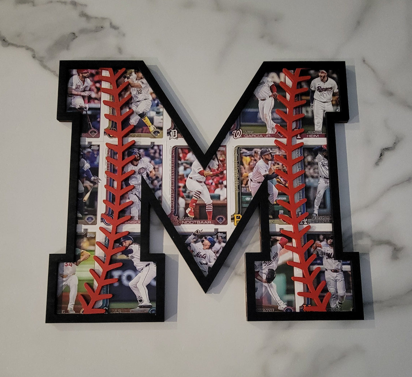Baseball Card Wall Letter 11 inch