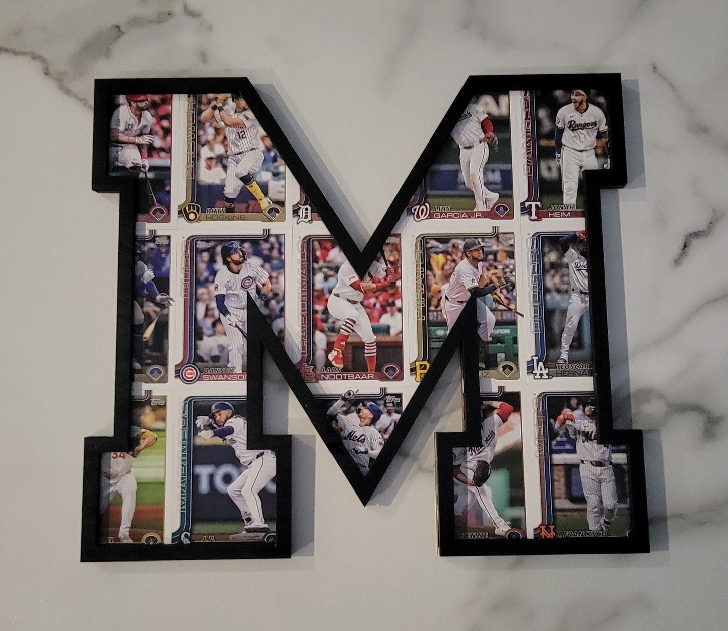 Baseball Card Wall Letter 11 inch