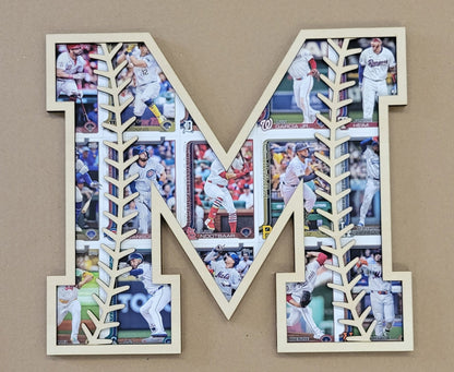 Baseball Card Wall Letter 11 inch