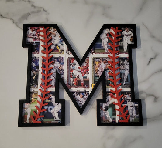 Baseball Card Wall Letter 11 inch